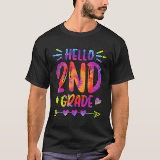 Hallo Gefärbte Krawatte 2. Klasse Zurück in den Un T-Shirt
