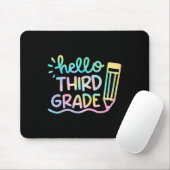 Hallo Gefärbte Krawatte Lehrer der dritten Klasse Mousepad (Mit Mouse)