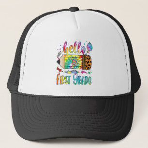 Hallo Gefärbte Krawatte Leopard Leopard Stift Zurü Truckerkappe