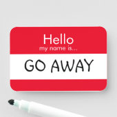 Hallo ... Gehen Sie weg Namensschild (Beispiel)