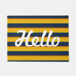 Hallo Gelb und Türmatte des blauen Streifens