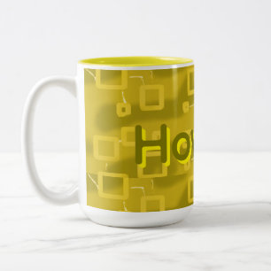 Hallo Gelbe Geometrie Zweifarbige Tasse