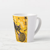 Hallo Gelbe Schwarze Katze Milchtasse (Rechte Ecke)