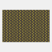 Hallo Gelber Mond - nahtloses Halloween-Muster. Geschenkpapier Set (Vorderseite)