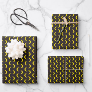 Hallo Gelber Mond - nahtloses Halloween-Muster. Geschenkpapier Set