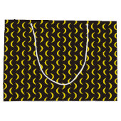 Hallo Gelber Mond - nahtloses Halloween-Muster. Große Geschenktüte (Rückseite)