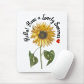 Hallo! Genießen Sie den Sommer - Vintage Sonnenblu Mousepad (Mit Mouse)