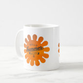 Hallo genießen Sommer, coole Kaffeetasse (Vorderseite Links)