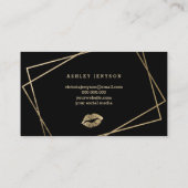 Hallo geometrisches Schwarzes des schönen Visitenkarte (Rückseite)