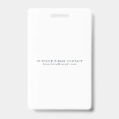 Hallo Geschäftsfoto-ID Identifikationsplastik Ausweis (Rückseite)