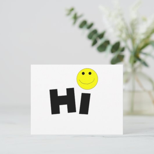 Hallo Gesicht) Postkarte (Stehend Vorderseite)