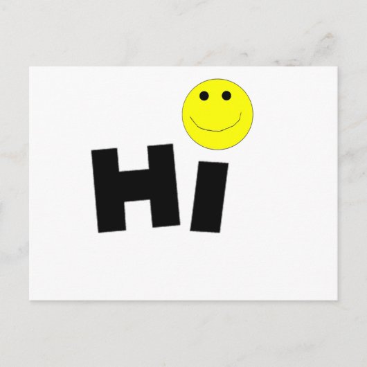 Hallo Gesicht) Postkarte (Vorderseite)