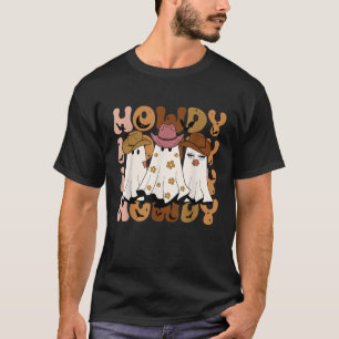Hallo Gespenst Halloween Rodeo Western Hallo Cowbo T-Shirt
