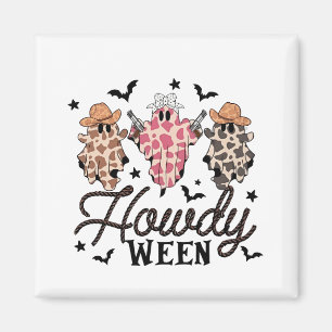 Hallo Ghost Halloween Rodeo Western Hallo Cowboy  Magnet