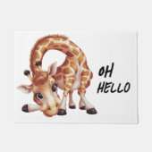 Hallo Giraffe Fußmatte (Vorderseite)