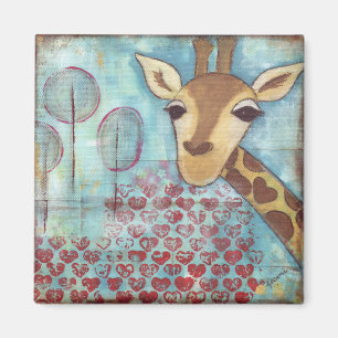 Hallo ~ Giraffen-Magnet Magnet