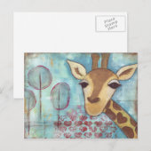 Hallo ~ Giraffen-Postkarte Postkarte (Vorne/Hinten)