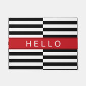 Hallo gleichen Sie gestreifte Tür-Matte aus Fußmatte (Vorderseite)