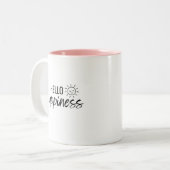 Hallo Glück Sonnenschein Tasse (Vorderseite Links)