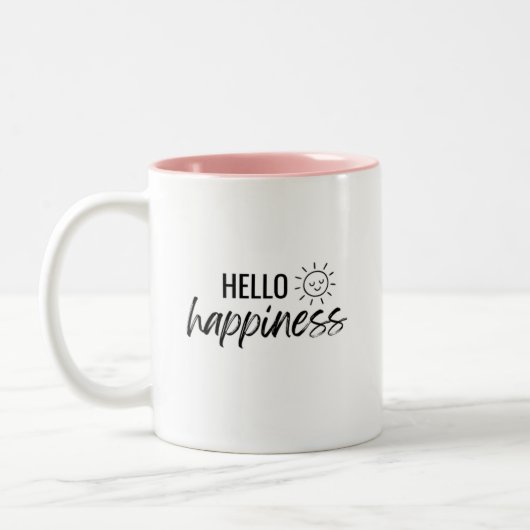 Hallo Glück Sonnenschein Tasse (Links)