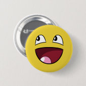 hallo glückliches Gesicht Button (Vorne & Hinten)