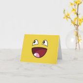 Hallo glückliches Gesicht Karte (Gelbe Blume)