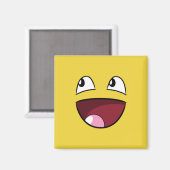 Hallo glückliches Gesicht Magnet (Vorderseite/Rückseite)