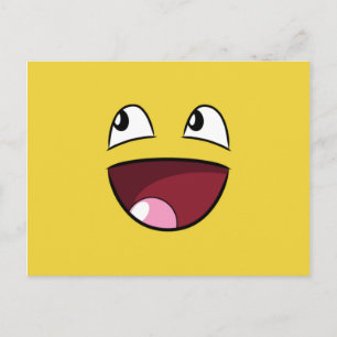 Hallo glückliches Gesicht Postkarte