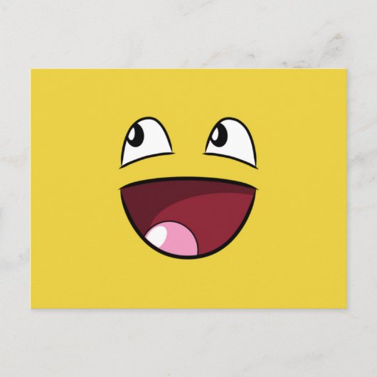 Hallo glückliches Gesicht Postkarte (Vorderseite)