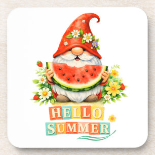 Hallo Gnom Sommer Getränkeuntersetzer