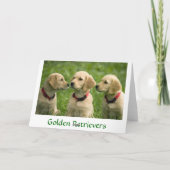 Hallo Golden Retriever Welpen Blank Note Card Karte (Rückseite)