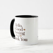 Hallo, Good Evening und Thank You Wird Elegant Cof Tasse (Vorderseite Links)