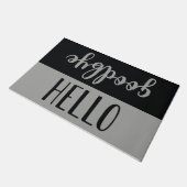 Hallo Goodbye Fußmatte (Schrägansicht)