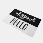 Hallo Goodbye Fußmatte (Schrägansicht)