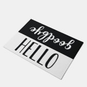 Hallo Goodbye Fußmatte (Schrägansicht)