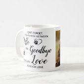 Hallo Goodbye Pet Loss Keepake Dog Memorial Kaffeetasse (Vorderseite Links)