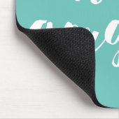 Hallo Gorgeous Aqua & White Mousepad (Ecke)