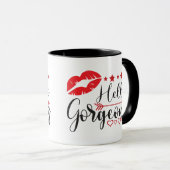 Hallo Gorgeous Beauty Kosmetologe Makeup Artist Tasse (VorderseiteRechts)