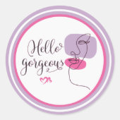 Hallo Gorgeous Bild Sticker (Vorderseite)