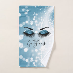 Hallo Gorgeous Blue Eyes Badhandtuch Set