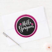 Hallo Gorgeous Classic Round Sticker (Umschlag)