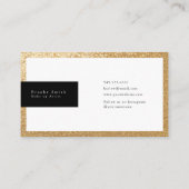 Hallo Gorgeous Elegant Black and Gold Luxury Visitenkarte (Rückseite)