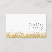 Hallo Gorgeous Elegant Black and Gold Luxury Visitenkarte (Vorderseite)