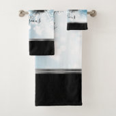 Hallo Gorgeous Eyes - Blau Badhandtuch Set (Insitu)