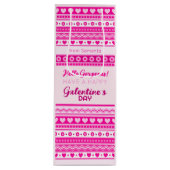 Hallo Gorgeous Galentine Day Niedlich rosa Herznam Geschenktüte Für Weinflaschen (Vorderseite)