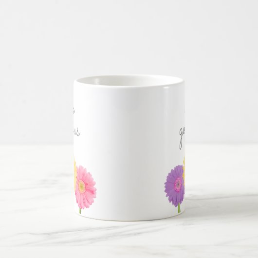 Hallo Gorgeous Gerbera Daisies Girly Chic Floral C Kaffeetasse (Mittel)