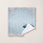 Hallo Gorgeous - Glamourous Eyelashes - Blau Badhandtuch Set (Waschlappen)
