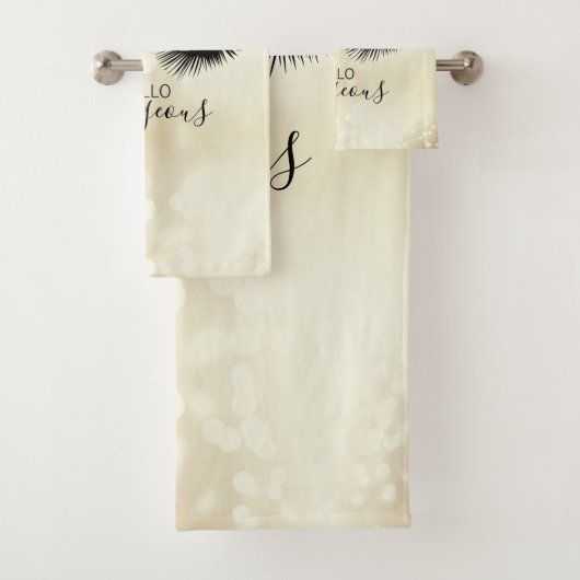 Hallo Gorgeous Gold Glitzer Eyes Badhandtuch Set (Insitu)