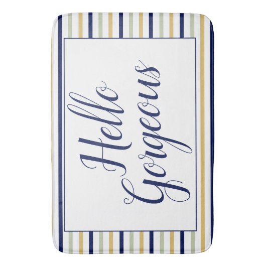 Hallo Gorgeous Large Badematte (Vorderseite Vertikal)