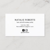 Hallo Gorgeous Minimalistisch Gold Typografy Salon Visitenkarte (Rückseite)